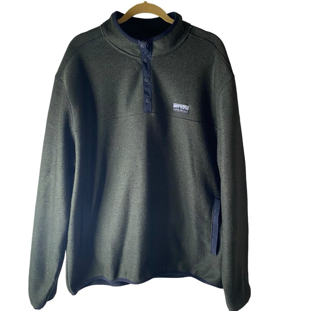 EDDIE BAUER Sweatshirt‎ Mens XXL  Green Pullover Outdoor